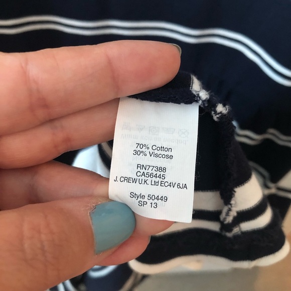 Large J. Crew navy and white striped dress - Picture 6 of 9